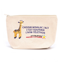 Qingdao Factory Gots Oekotex 100 OEM Production Recyclable Natural Color 100% Cotton Canvas Zipper Bag with Heat Transfer